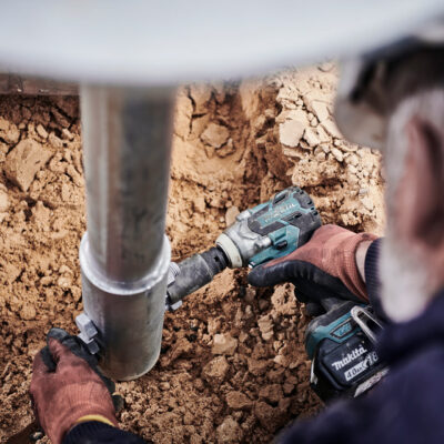 Efterfundering med GeoPile skruepæle - skruefundament bliver en del af den samlede fundering