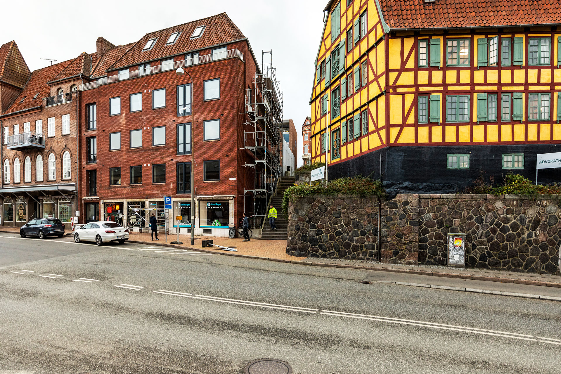 Elevatortårn under opførsel i Svendborg